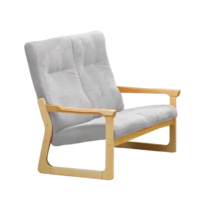 BE - 2 dvojkřeslo, koženka HOLY SA 3 - koženka světle šedá